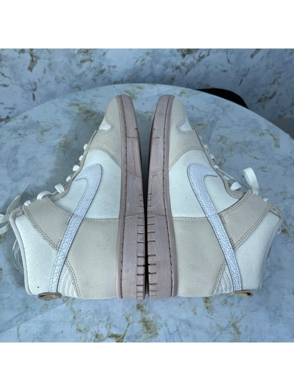 Nike Dunk High Retro Premium Men's Size 9 Shoes White Pink Athletic Sneakers